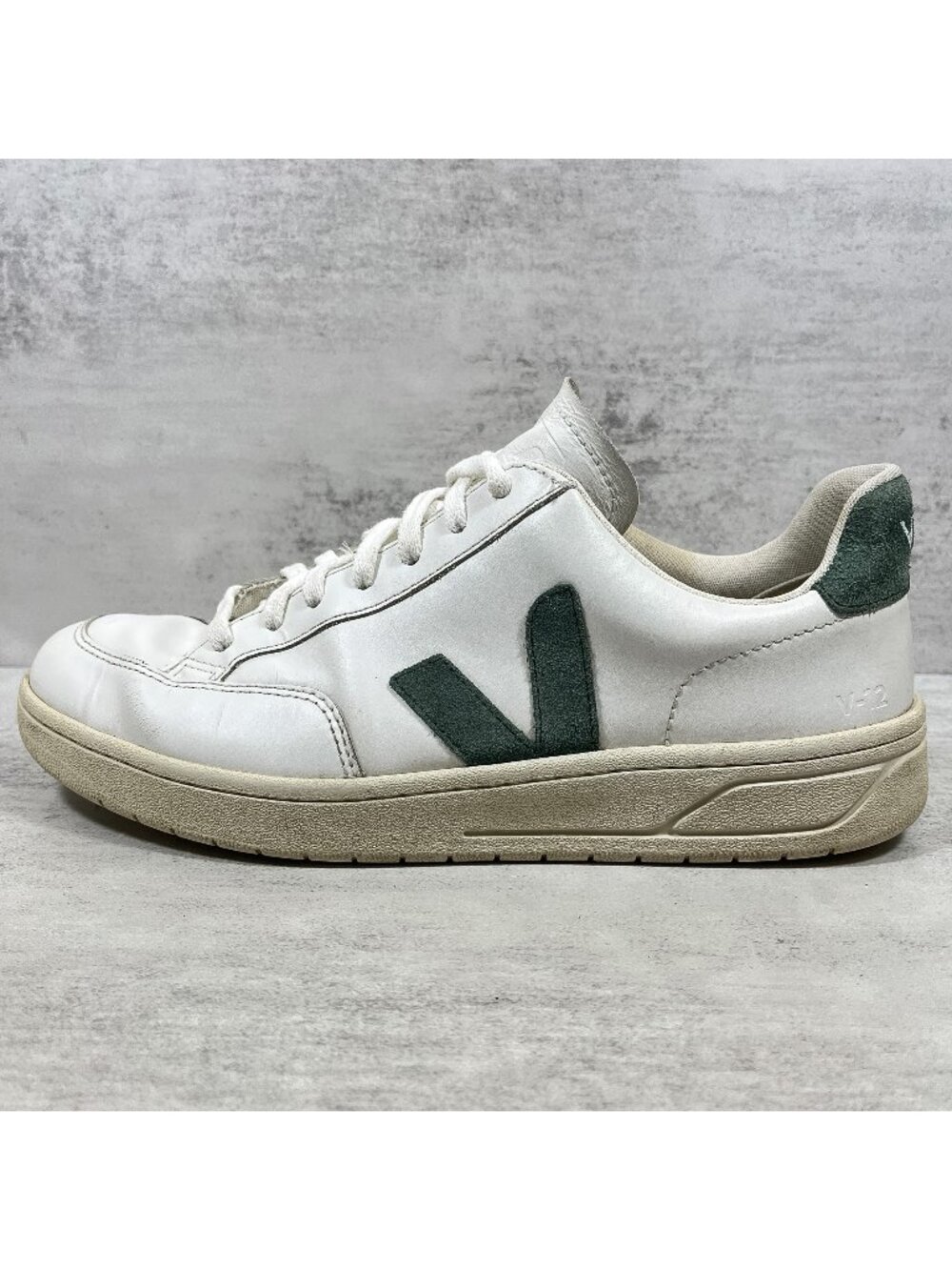 Veja V-12 Leather Sneakers - Men's Size 9 - White